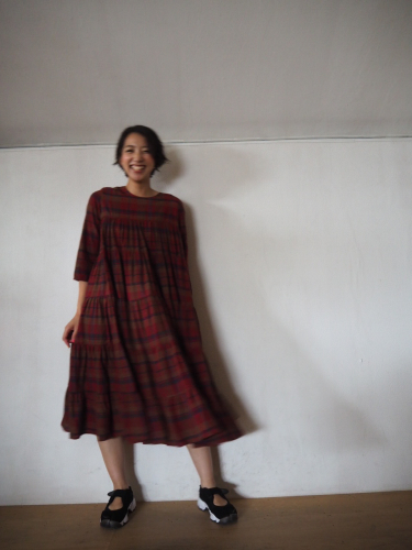 Madras Check のティアードワンピ♡_e0357389_15545232.jpg