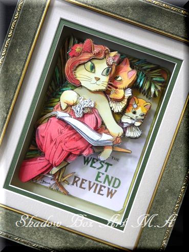 仕上がりましたよ 貴婦人猫 ハワイ猫ちゃん Spring Road Shadow Box Art 仕上がりましたよ 貴婦人猫 ハワイ猫ちゃん Spring Road Shadow Box Art