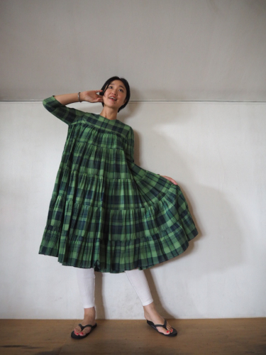 Madras Check のティアードワンピ♡_e0357389_12154509.jpg