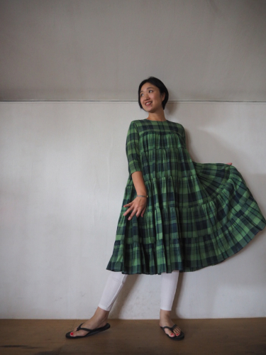 Madras Check のティアードワンピ♡_e0357389_12154726.jpg