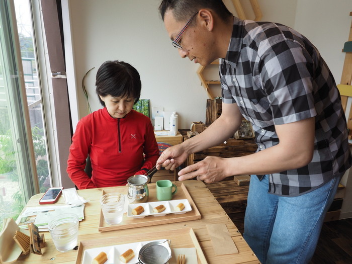 haco cafeで、チャイラテ_c0116915_23284059.jpg