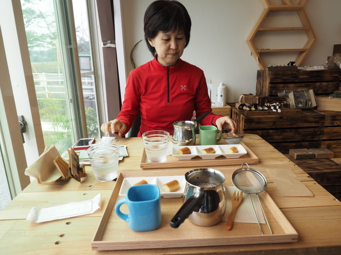 haco cafeで、チャイラテ_c0116915_23285392.jpg