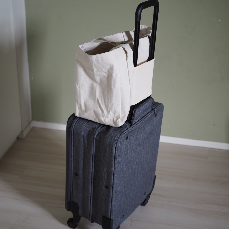 新品 無印良品 MUJI 半分の厚みで収納できる ソフトキャリーケース XL