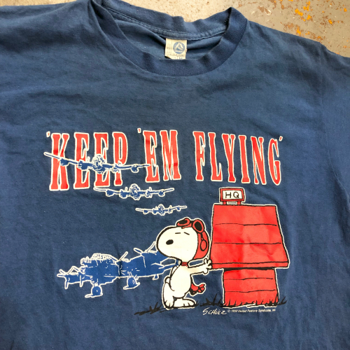 ◇ 70s Snoopy “KEEP EM FLYING” Print T-shirt ◇_c0059778_22273479.jpg