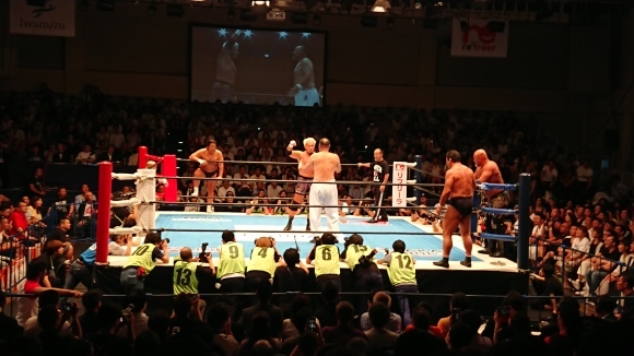 6・26 POWER HALL 2019 メインイベント 長州力、越中詩郎、石井智宏 vs 藤波辰爾、武藤敬司、真壁刀義_b0042308_00222388.jpg