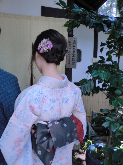 お持ちの髪飾りがピッタリ 京都嵐山 着物レンタル 遊月 徒然日記