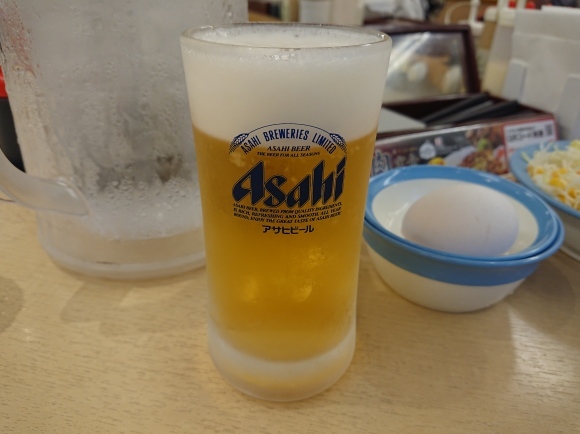 7/3夜勤明け 玉子で食べる四川風麻婆豆腐定食ライス大盛無料¥650 & 生ビール2杯_b0042308_17123240.jpg