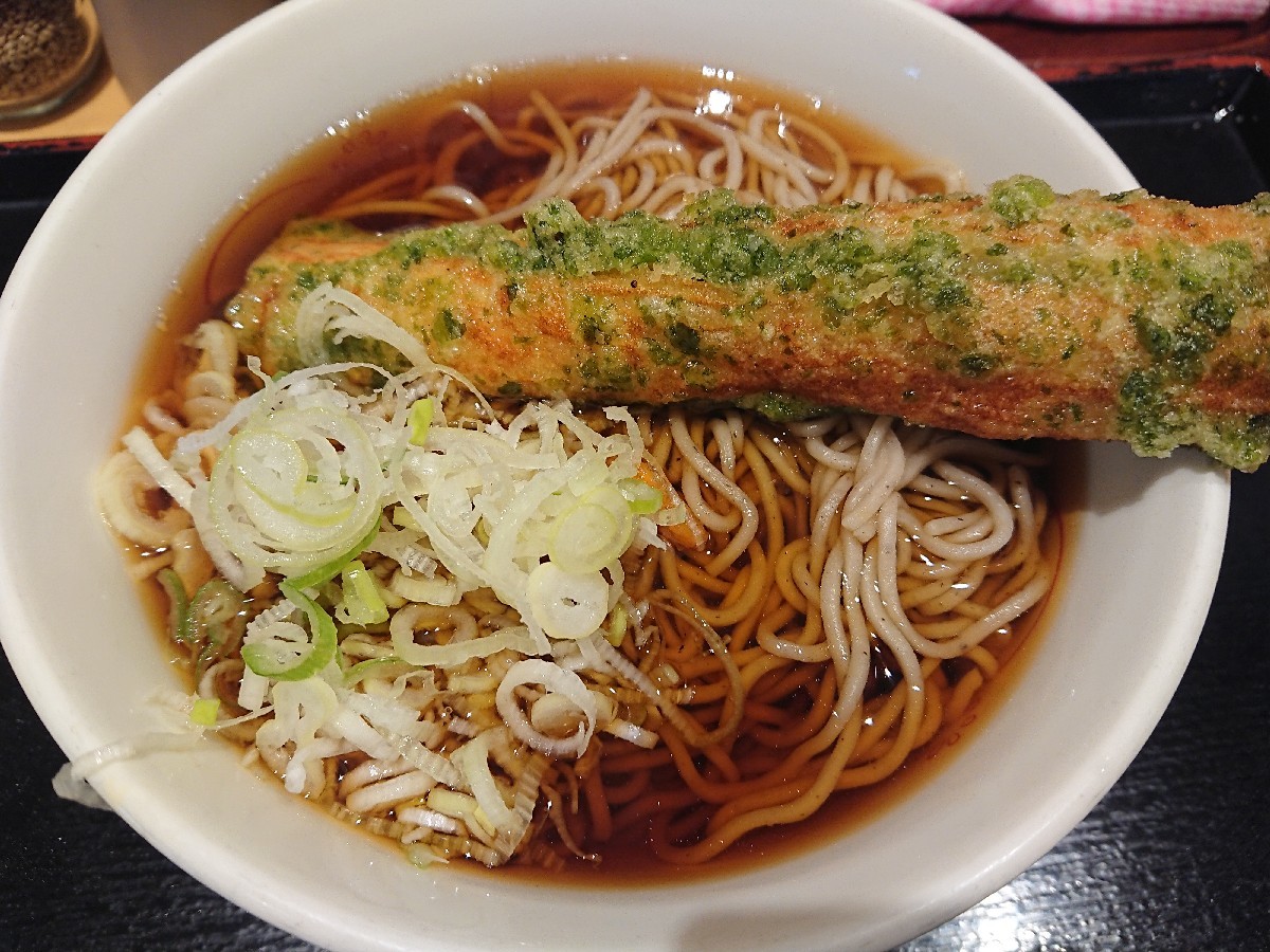 7/7 生蕎麦いろり庵きらく ちくわ天そば¥440_b0042308_16200838.jpg