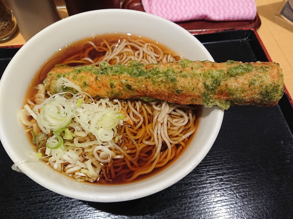 7/7 生蕎麦いろり庵きらく ちくわ天そば¥440_b0042308_16200915.jpg