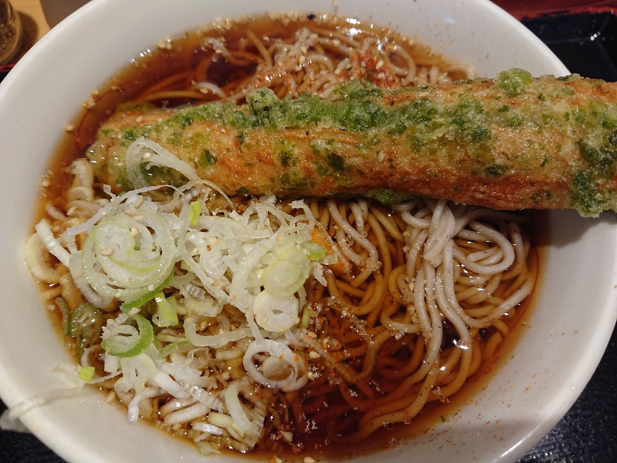 7/7 生蕎麦いろり庵きらく ちくわ天そば¥440_b0042308_16200939.jpg