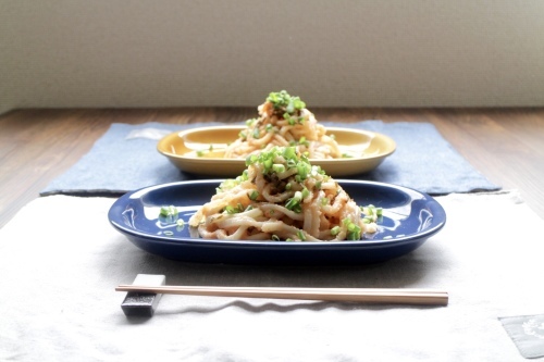塩昆布と明太子のうまピリうどん_f0220354_10081940.jpeg
