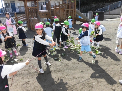 サツマイモの茎刈りをしました。_a0382671_12552320.jpg