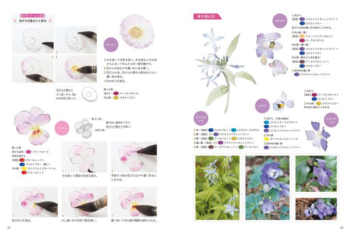 水彩の楽しさをすぐに感じる　きょうから始める水彩　花を描く編　2019年07月新刊タイトル_c0313793_06415570.jpg