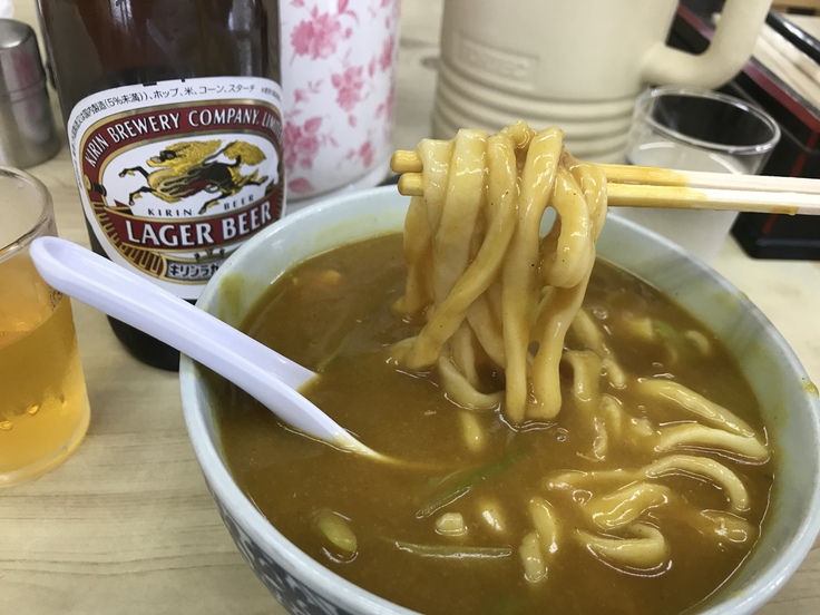 カレーうどん @ふたばや(八王子)朝から満員のうどん屋さん_c0212604_11403064.jpg