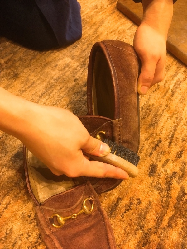 グッチビットローファー お手入れbefore_f0283816_09594716.jpeg