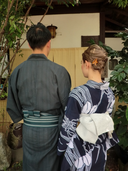 やっぱり渋い浴衣がカッコイイ 京都嵐山 着物レンタル 遊月 徒然日記