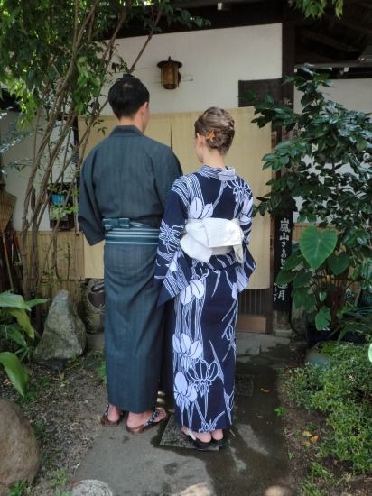 やっぱり渋い浴衣がカッコイイ 京都嵐山 着物レンタル 遊月 徒然日記