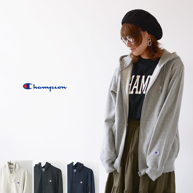 CHAMPION チャンピオン パーカー FULL ZIP HOODED SWEATSHIRT [C3-C119] フルジップ フーデッド LADY\'S_f0051306_17214216.jpg