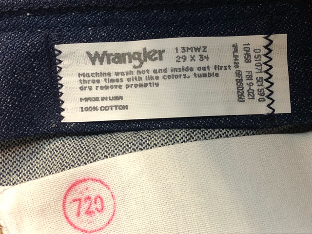 7月20日(土)マグネッツ大阪店スーペリア入荷!!#4 Denim&Work Dead Stock編!! Wrangler & 60\'s ArmadaFabric、50\'s NEVER-RIPUM!!_c0078587_19225553.jpg