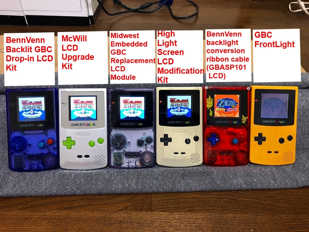 ゲームボーイカラー バックライト GBC クリアブルー