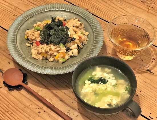 塩麹煮豚のお弁当 と おうちごはん _d0249193_21224216.jpg