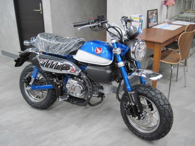 モンキー125 パールグリッターブルーアルミ フロントフォーク jb02 モンキー125 パールグリッターブルーアルミ フロントフォーク jb02