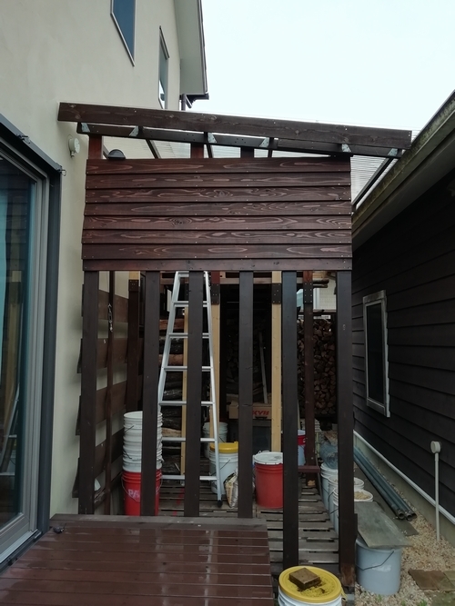 ガレージ横薪小屋の屋根高さ延長 まさやんのお気楽diy生活