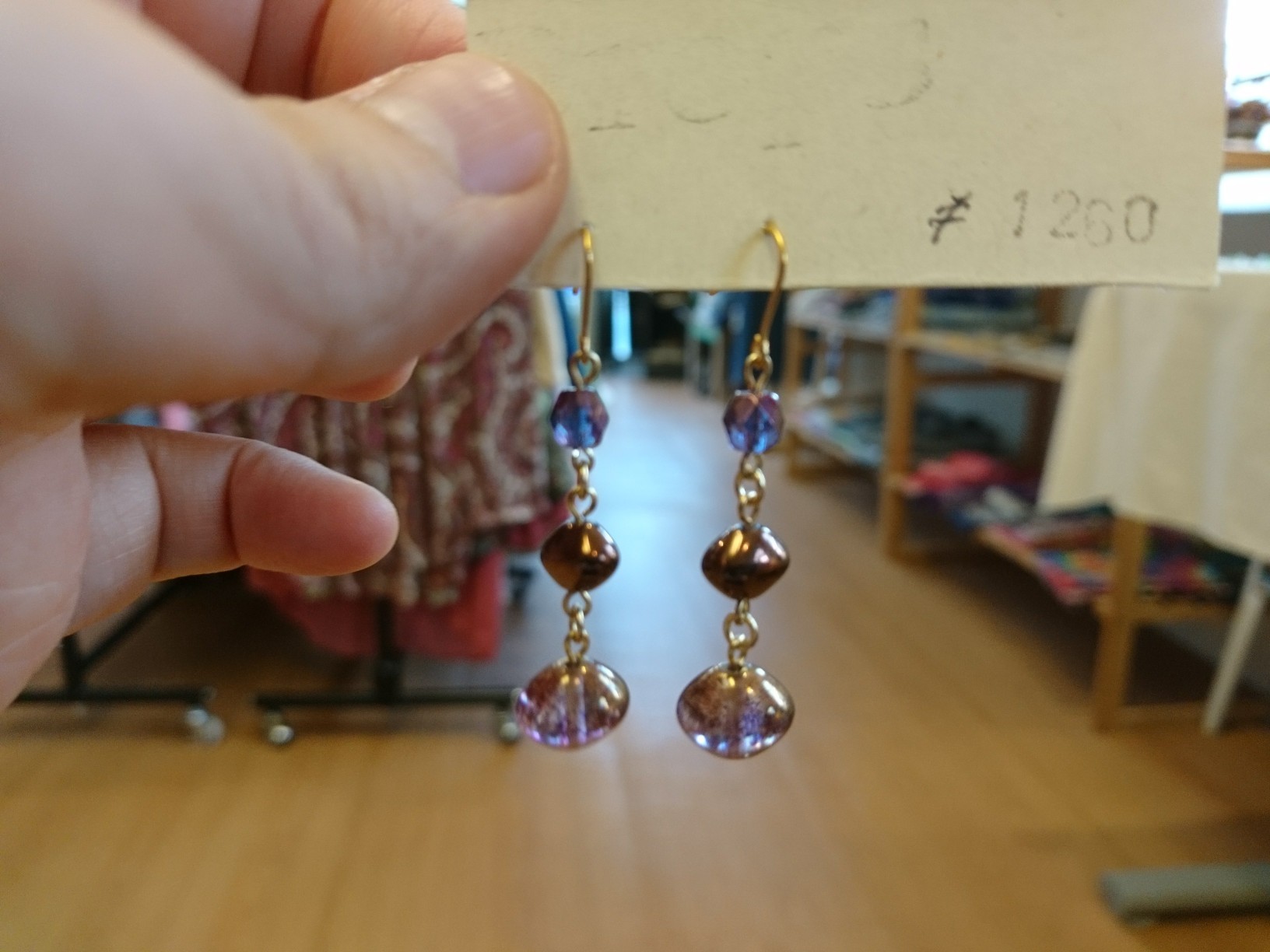チェコパーツとビーズのピアス_d0256914_17262766.jpg
