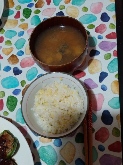 ピーマンの肉詰め定食と気持ち良い?_c0162773_12214496.jpg