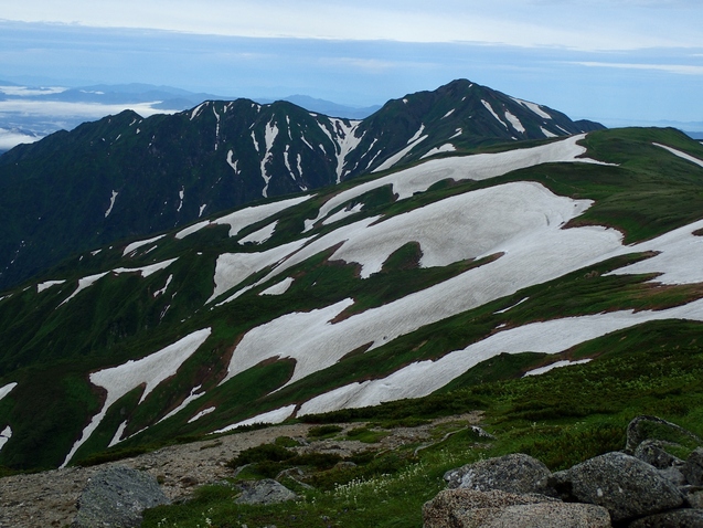 2019/7/19~21飯豊山 その3 ダイクラ尾根下山_b0189948_22535776.jpg