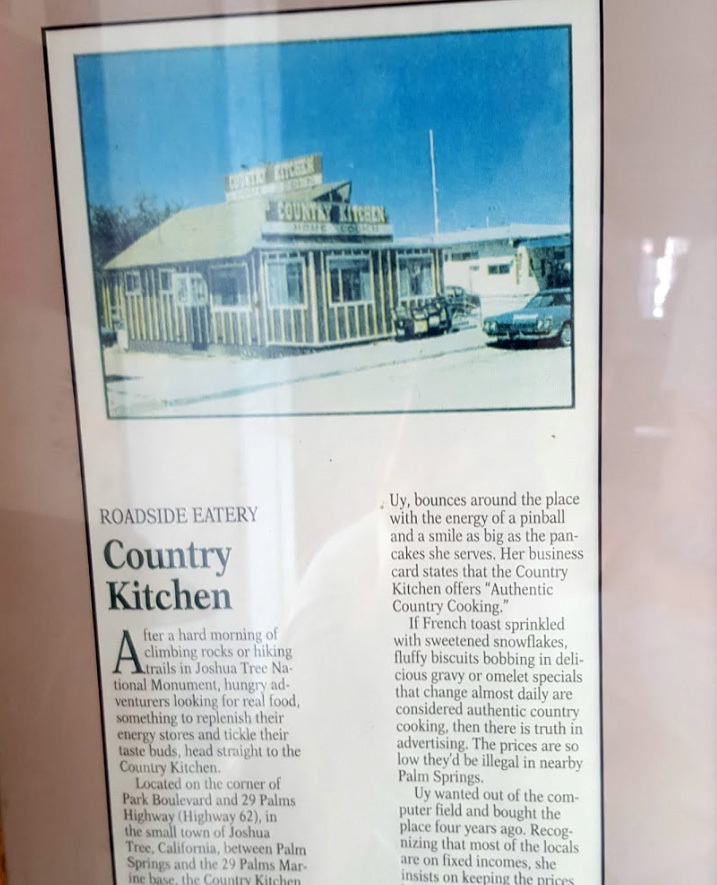 COUNTRY KITCHENでハッピーランチ  JOSHUA TREE_a0199262_10582748.jpg