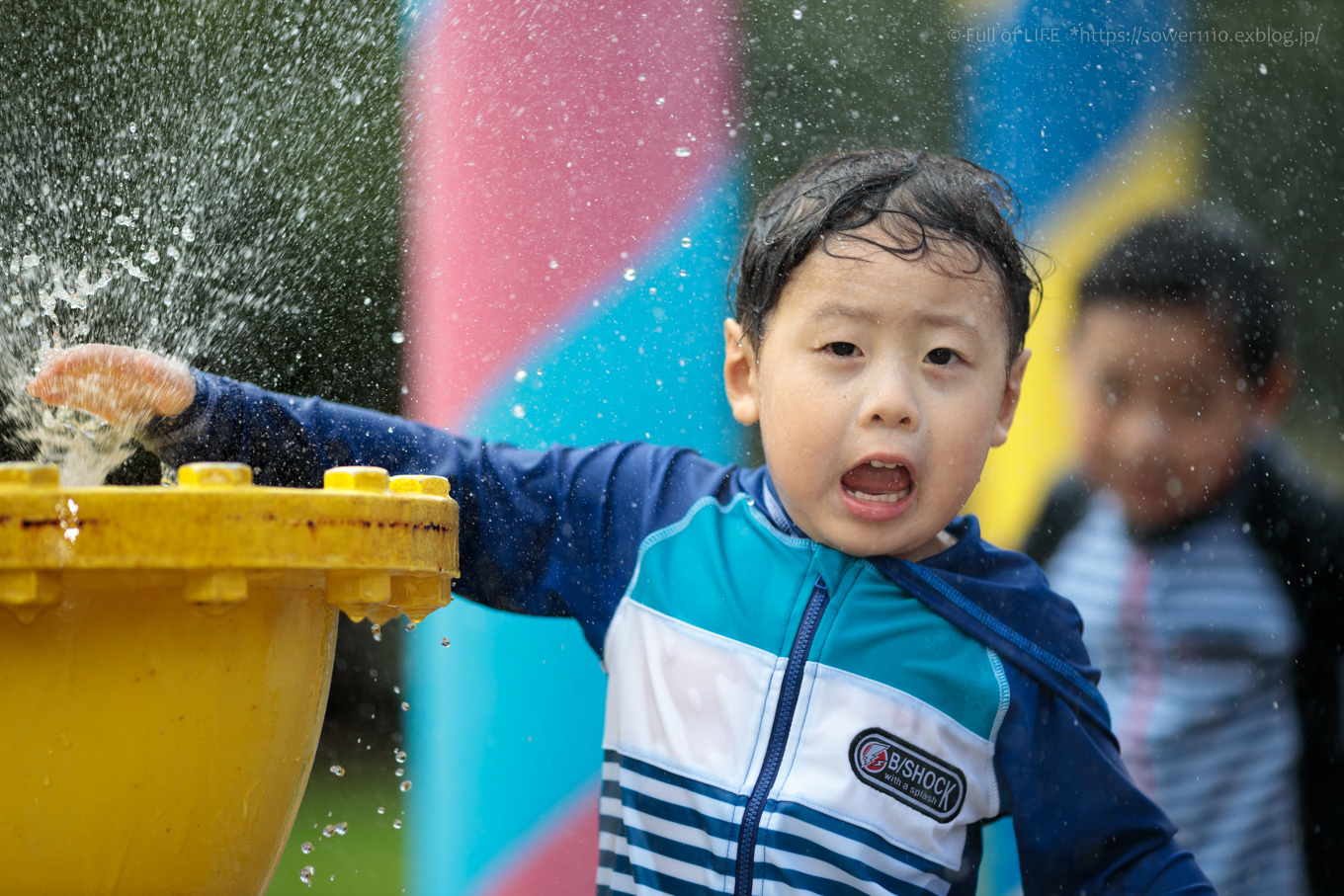 令和元年夏休み ちびっ子兄弟の水遊び!!「福岡堰さくら公園」_c0369219_13272801.jpg