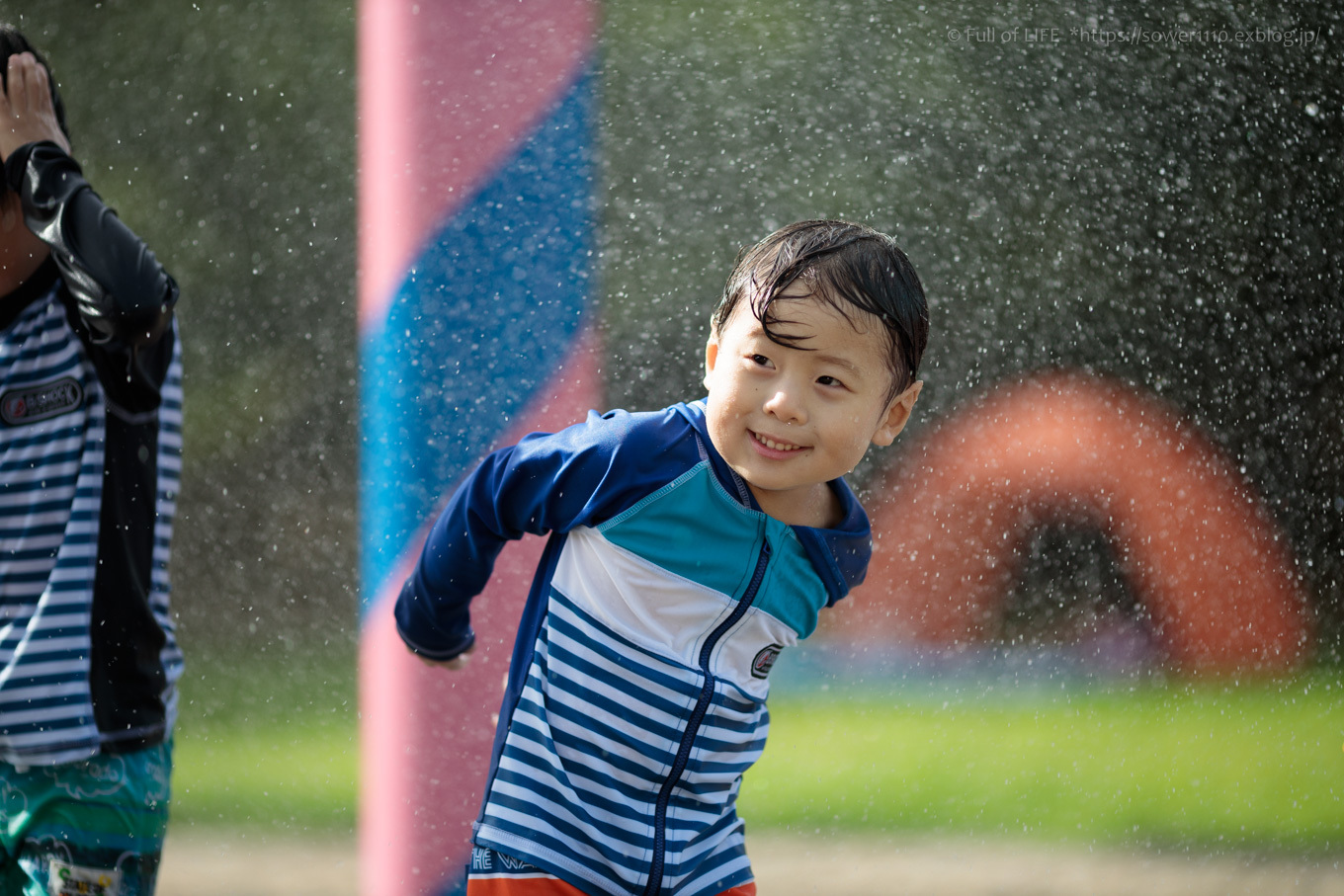 令和元年夏休み ちびっ子兄弟の水遊び!!「福岡堰さくら公園」_c0369219_15394994.jpg