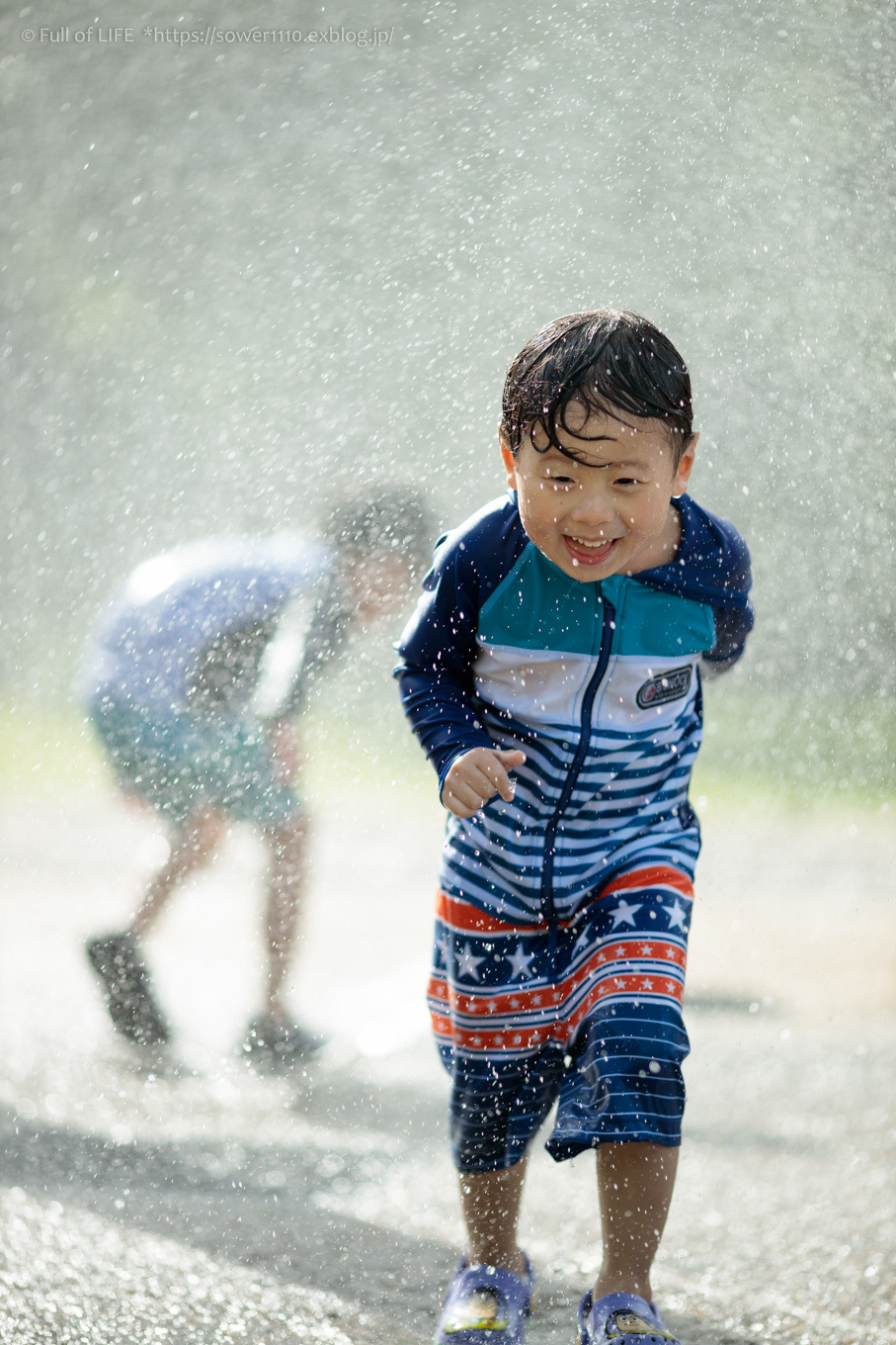 令和元年夏休み ちびっ子兄弟の水遊び!!「福岡堰さくら公園」_c0369219_15403723.jpg