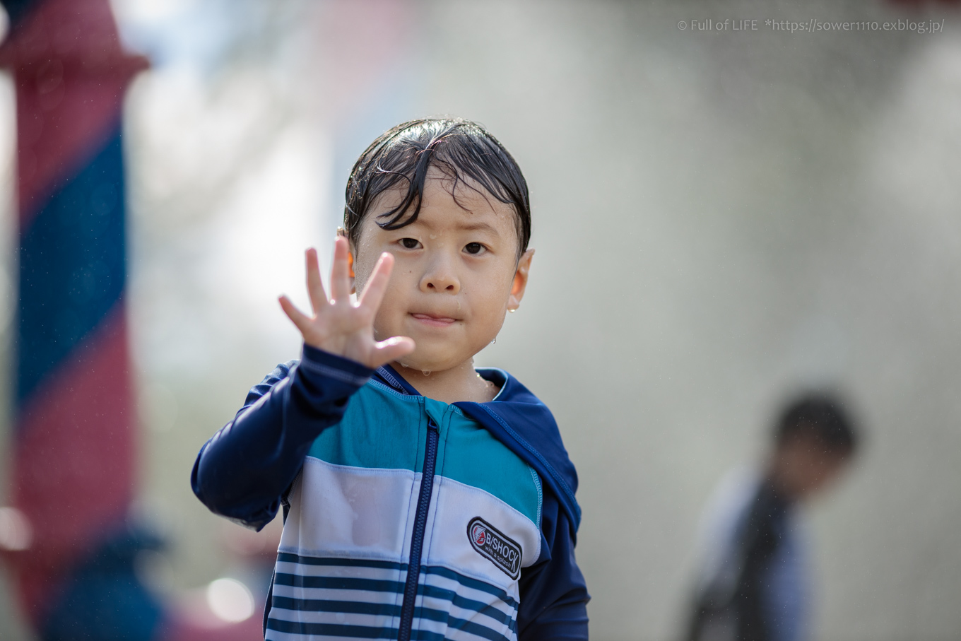 令和元年夏休み ちびっ子兄弟の水遊び!!「福岡堰さくら公園」_c0369219_15445645.jpg