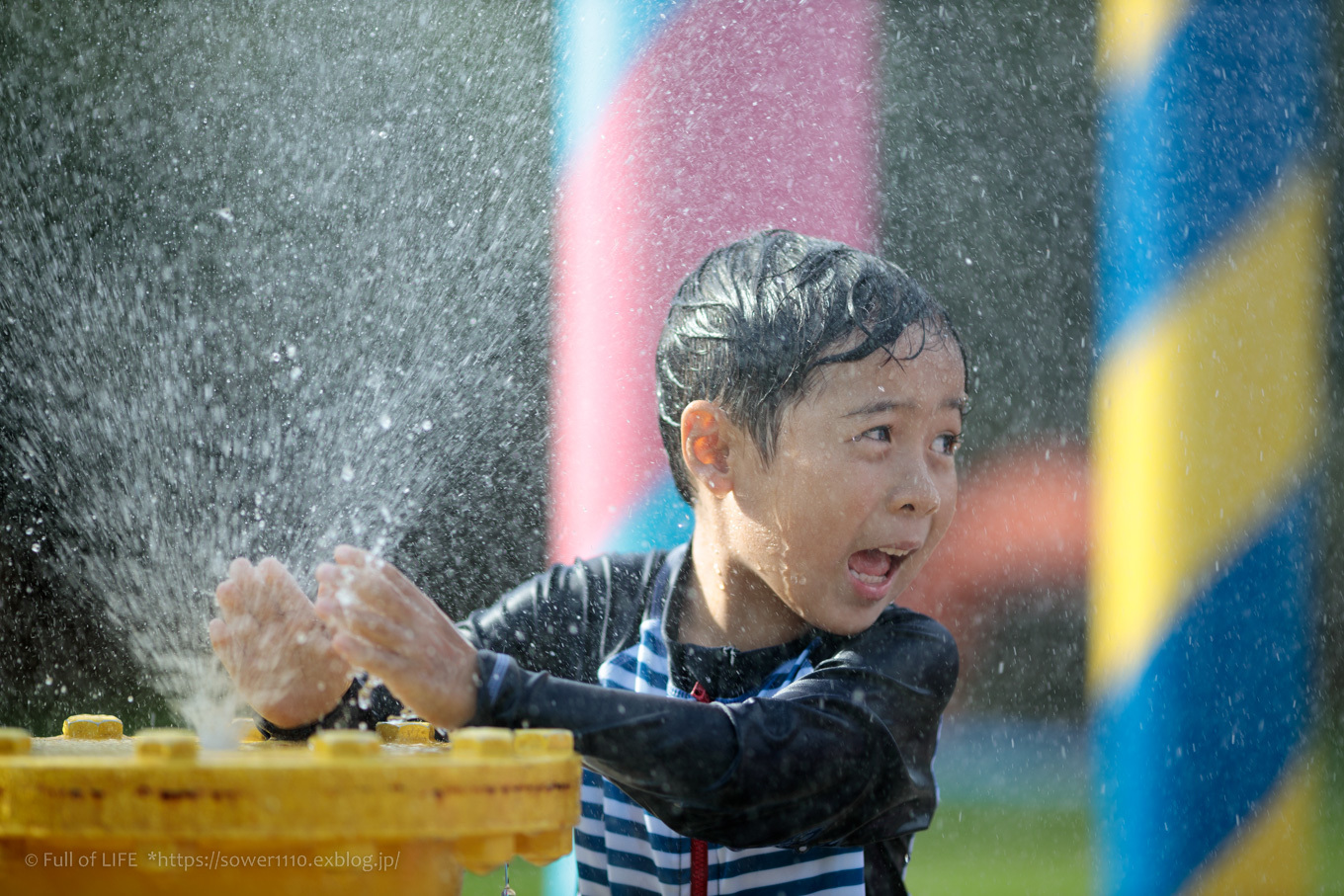 令和元年夏休み ちびっ子兄弟の水遊び!!「福岡堰さくら公園」_c0369219_15471510.jpg