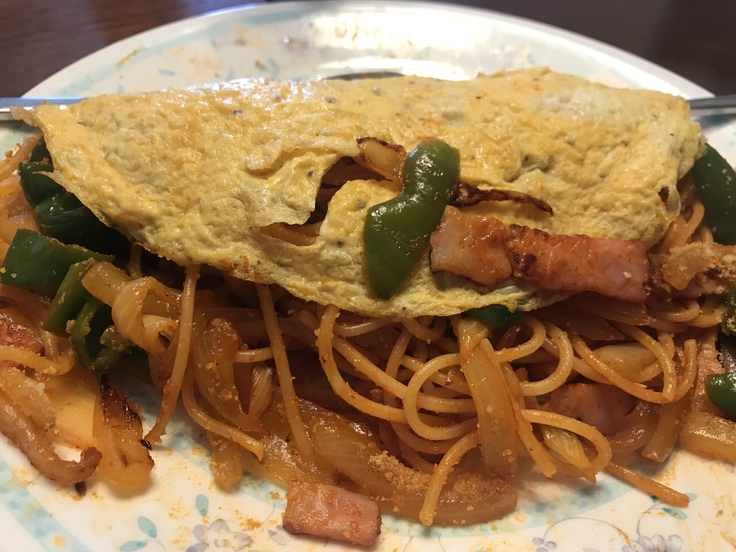 ナポリタン on たまご焼き ♪_c0212604_130128.jpg