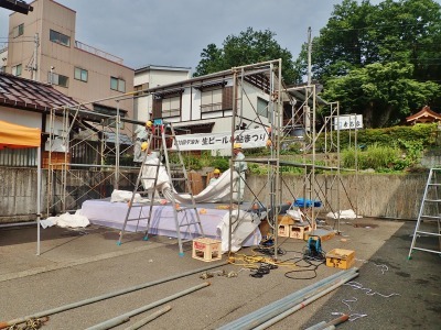 「生ビール&鮎まつり」の翌日は片付け作業で汗を流しました_c0336902_20195332.jpg