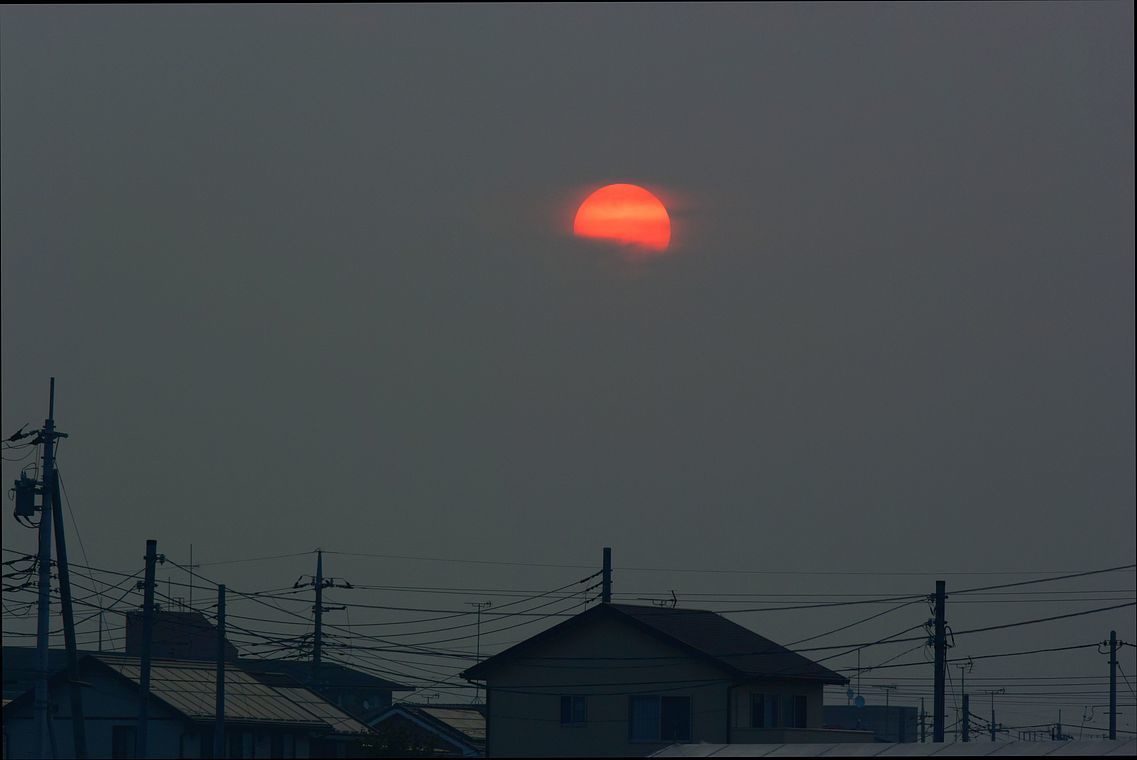 蒸し風呂の様な朝、天照大神が靄の彼方にこっちを見ていた♪_a0031821_09262276.jpg