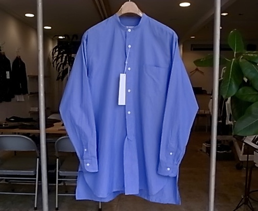 【23AW】COMOLI shirt SAX COMOLI コモリシャツ SAX STRIPE | Less Higashikawa
