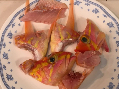 連子鯛を1尾 湯引き あら煮 風干し やせっぽちソプラノのキッチン２