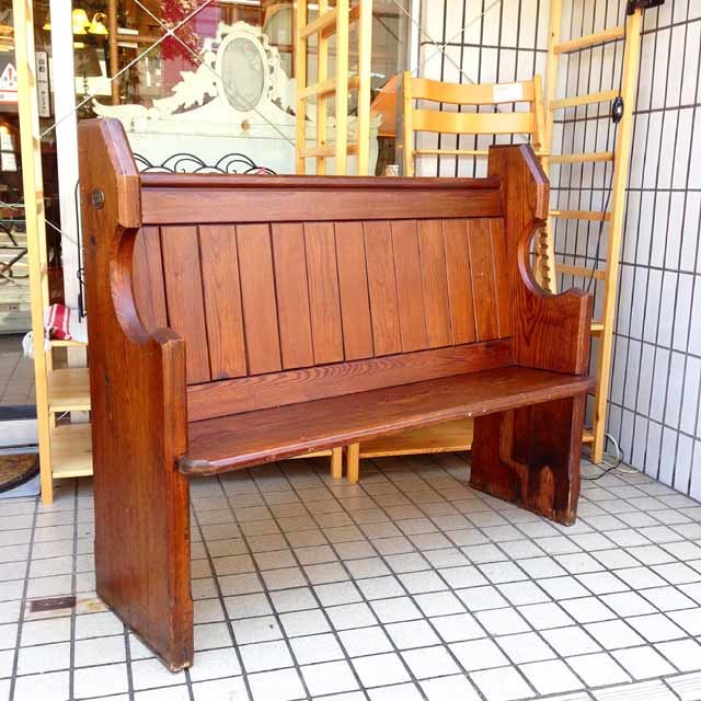 チャーチベンチ イギリスビンテージ家具 天然木 教会椅子 チェア チャーチベンチ イギリスビンテージ家具 天然木 教会椅子 チェア