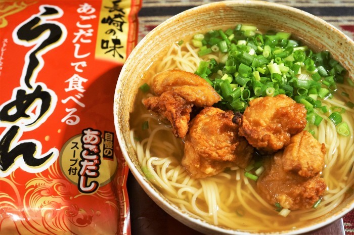 ■麺類【有り合わせ唐揚げラーメン】頂き物の乾ラーメン（タレ付き）_b0033423_23302969.jpg