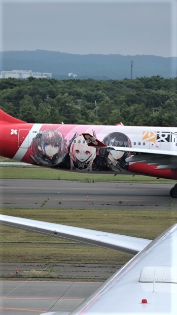 藤田八束の鉄道写真@札幌空港で離発着する飛行機、札幌空港からの貨物列車の写真、楽しい飛行機たちが勢ぞろいした札幌空港_d0181492_22453002.jpg