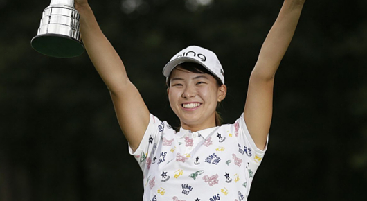 ○渋野日向子 直筆サイン/写真 シブコ 2019AIG全英女子オープン