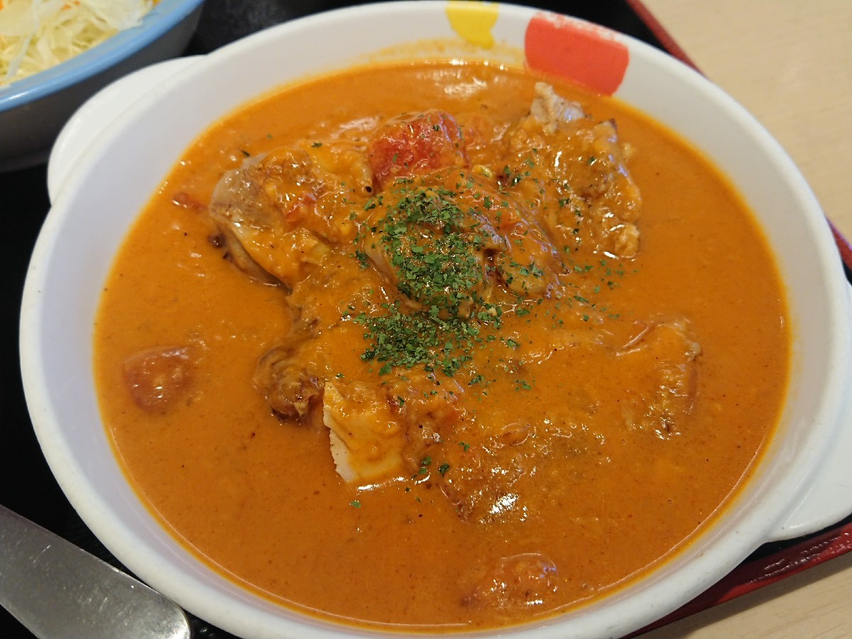 8/7 ごろごろチキンのバターチキンカレー並生野菜セット¥750 @松屋 ワクワクPayPayで全額還元!_b0042308_15560410.jpg
