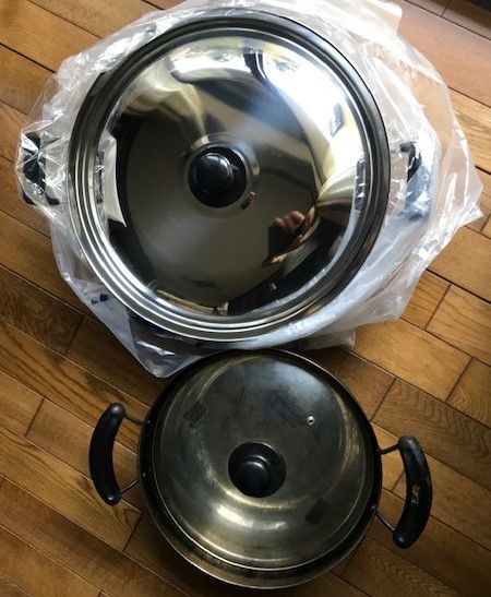 【8・4六国見山手入れ】④新規購入の大鍋でカレーうどん_c0014967_09265719.jpg