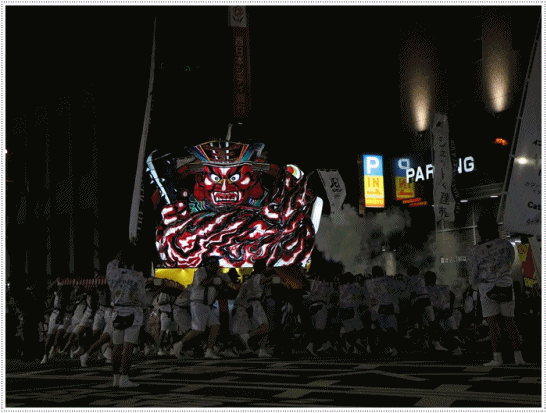 大分の夏祭り その2 府内ぱっちん 2019いよいよ本番です、メインです_b0175688_21552056.gif