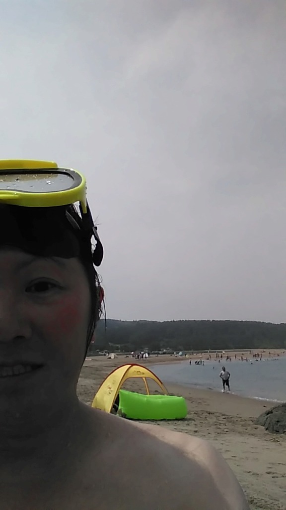 2019夏帰省[8/7(1)] 八戸白浜海岸で海水浴&相撲_d0061678_16235060.jpg