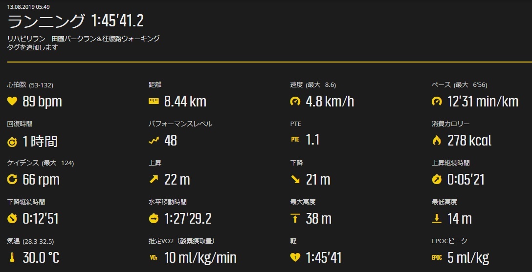 リハビリ　田園パークラン＋往復路ウォーキング_d0375652_16203595.jpg